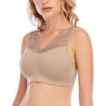thumbnail image 2 of EIMELI Clearance!Women Lace Racerback Bralette Padded Deep V Neck Crop Top Seamless Bra, 2 of 5
