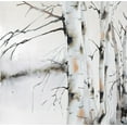 thumbnail image 2 of Atelier B Art Studio 27x26 White Modern Wood Framed Museum Art Print Titled - Birch trees, 2 of 4