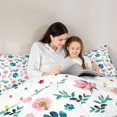 thumbnail image 5 of Homewish Cartoon Dog Paws 7-Piece Twin Bedding,Cute Floral Plant Bedding Comforter Set,Pink Green,Polkadot Reversible, 5 of 8