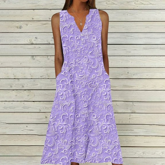 DailyTrove Women's V Neck Sleeveless Embroidered Floral Maxi Dress, Boho Outerwear for Summer Beach Vacations Creative Pairing