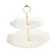 thumbnail image 1 of Soporte para pasteles de 2 niveles Sunnimix Redondo Dorado, 1 of 8