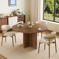 thumbnail image 4 of QinaQin Table à Manger Extensible Allant de 43,3 à 59 Pouces, Convient pour 4 à 8 Personnes, avec Plateau Amovible, Forme Ronde/ovale, Style Moderne, pour Cuisines et Salons (Table Incluse), 4 of 8