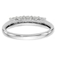 thumbnail image 5 of Solid 14K White Gold Five Stone Diamond Wedding Ring Band with CZ Cubic Zirconia Size 7, 5 of 8
