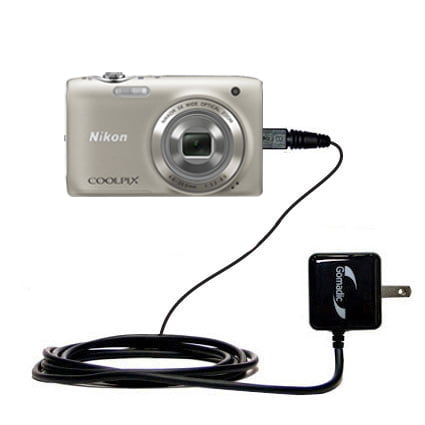Gomadic Intelligent Compact AC Home Wall Charger suitable for the Nikon  Coolpix S3100 - High output power with a convenient, foldable plug design -  Us 
