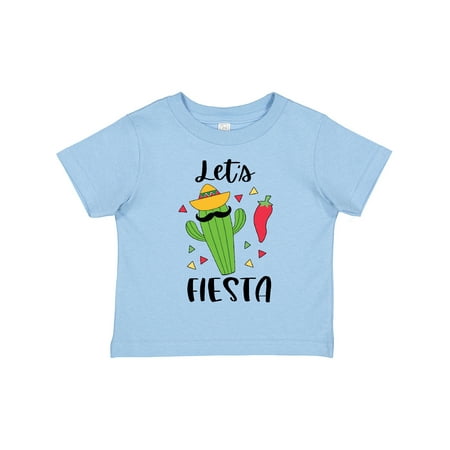 

Inktastic Cinco De Mayo Let s Fiesta Cute Cactus with Sombrero Boys or Girls Toddler T-Shirt