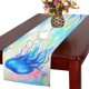 thumbnail image 2 of ABPHQTO Acuarela Jerryfish camino de mesa decoración del hogar 40x180 cm bajo el agua azul Jerryfish mantel corredor para decoración de banquete de boda, 2 of 3