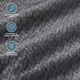 thumbnail image 4 of Bare Home Microplush Fleece Textured Blanket - 300 GSM - Fuzzy Microfleece - Soft & Plush - Twin/Twin XL, Gray, 4 of 8
