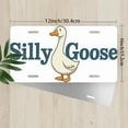 thumbnail image 2 of License Plate, Silly Goose Cartoon Illustration Decorative Front,Personalized Stainless Steel License Plate Cover For Men Women,12.2" X 6.2", 2 of 6
