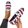 thumbnail image 3 of American Flag Print Patriotic Shoes for Women Slip on Sneakers Classic Mesh Loafers EVA Sole Breathable Shoes, 3 of 6
