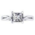 thumbnail image 2 of Dazzlingrock Collection 0.74 Carat (ctw) 14K Princess Cut Diamond Ladies Split Shank Bridal Engagement Solitaire Ring 3/4 CT, White Gold, Size 8.5, 2 of 3