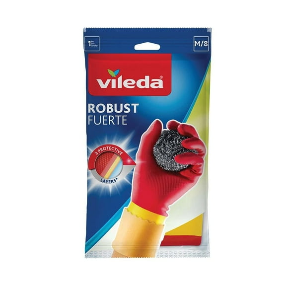 Guantes Vileda robust fuerte talla mediana 1 par