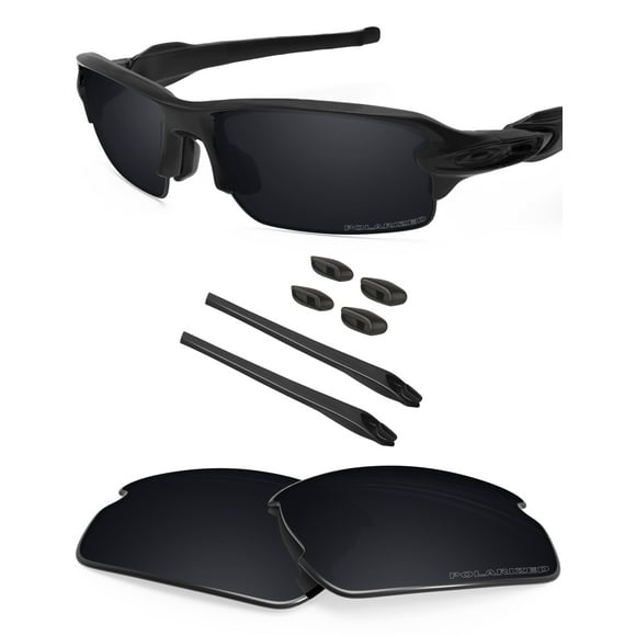 BLAZERBUCK Polarized Replacement Lenses & Sock Kit for Oakley Flak 2.0 OO9295 - Black