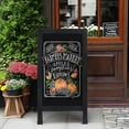 thumbnail image 3 of Solid Wood A-Frame Chalkboard - 40" x 20" Magnetic Sandwich Board Signs Outdoor Standing Chalk Board Easel Sidewalk Pizarra for Menu, Business, Cafe, Event - Black, 3 of 16