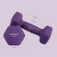 thumbnail image 4 of SONGMICS Juego de 2 Mancuernas, 2 x 2 kg, Recubrimiento de Vinilo Antideslizante, con Acabado Mate, para Gimnasia en Casa, Entrenamiento de Ejercicios de Fitness, Violeta, 4 of 4