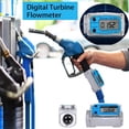 thumbnail image 3 of 2X 25 Medidor de Flujo de Turbina Digital para Medir Gasolina Agua Mar LíQuido FlujóMetro Azul, 3 of 5