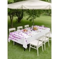 thumbnail image 4 of Outdoor Tablecloth with Umbrella Hole for Patio/Picnic/Party/Camping, Purple Polka Dots Waterproof Table Cloth Rectangle Table Cover Washable, Vintage Abstract Art Watercolor (54"x 80"), 4 of 8