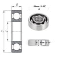 thumbnail image 4 of Unique Bargains Roulements à Billes 6000 Rainures Profondes 10x26x8mm 1 Pce Roulements Lubrifiés Roue de Trottinette Planche à Roulettes, 4 of 6