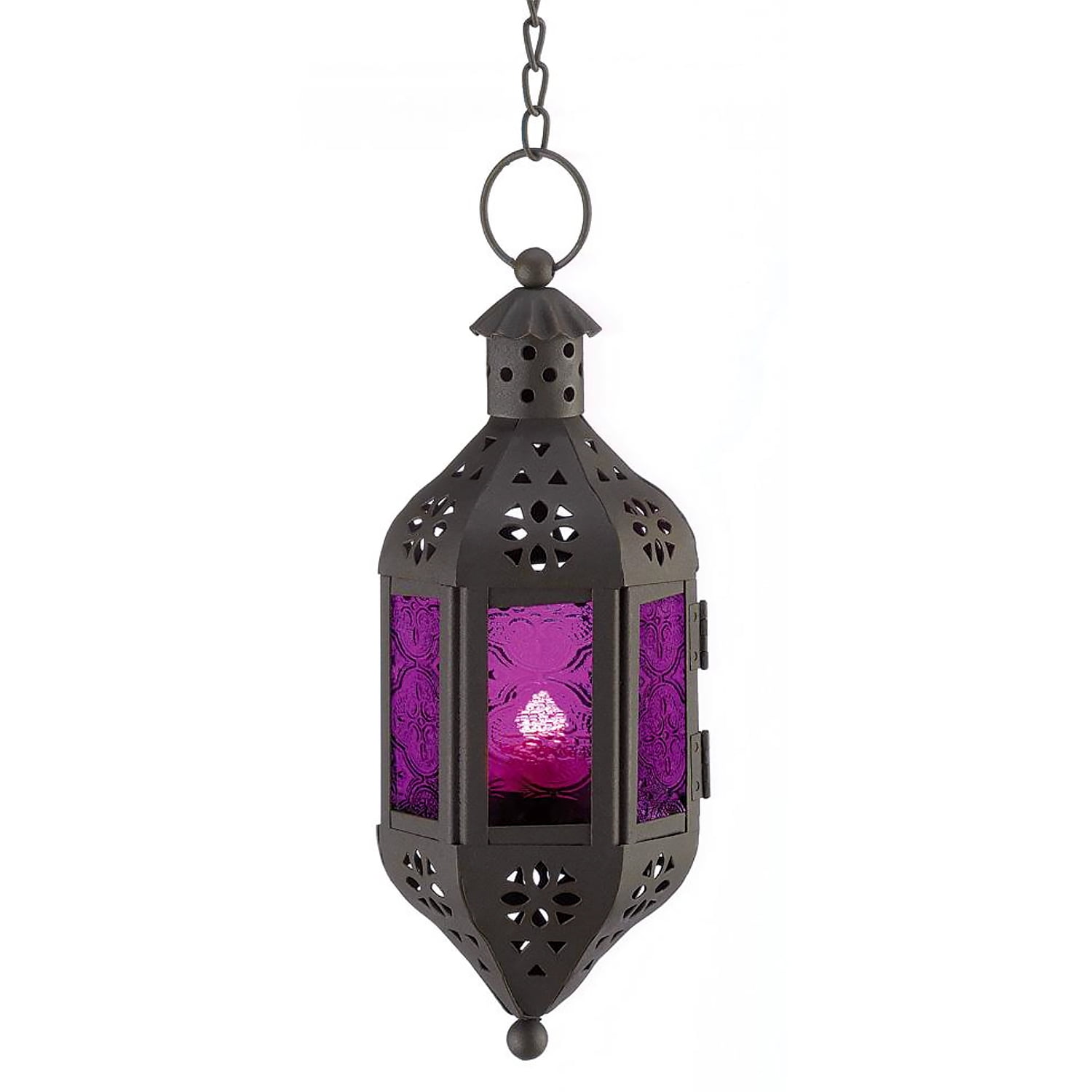 Soraya Amethyst Mystical Candle Lantern Moroccan Lantern Iron Table