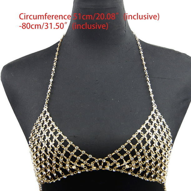 ✪ Sexy Bra Chains Crystal Waist Chain Rhinestone Body Chain Bikini Top Bra Chain Gold Body Jewelry for Women Girls - Walmart.com