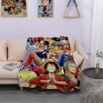 thumbnail image 1 of ben-One Piece Luffy Flannel Blanket, Super Soft Blanket, 3D Printing, Wool Blanket, Suitable For Sofa Living Room, 1 of 2