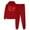 Red, variant on JURANMO Womens 2 Piece Set, Hoodie Sweatsuit Letter Print Long Sleeve Two Piece Outfits Drawstring Hooded Sweatshirts with Joggers Sweatpants Deals of The Day Clearance White XXXL