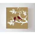 thumbnail image 2 of MuralMax Family Tree Lovebird Design - Modern Canvas Wall Decor Art - Memorable Wedding Anniversary For Friends & Special Occasions - Gifts For Living Room & Bedrooms - Color Gold - Size-12x12, 2 of 5