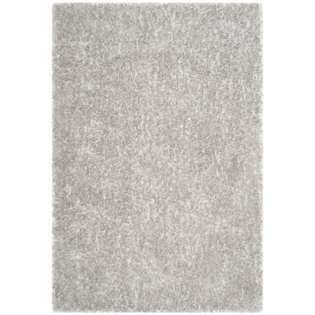 SAFAVIEH Toronto Deasun Solid Polyester Shag Area Rug, Light Grey, 3' x 5'