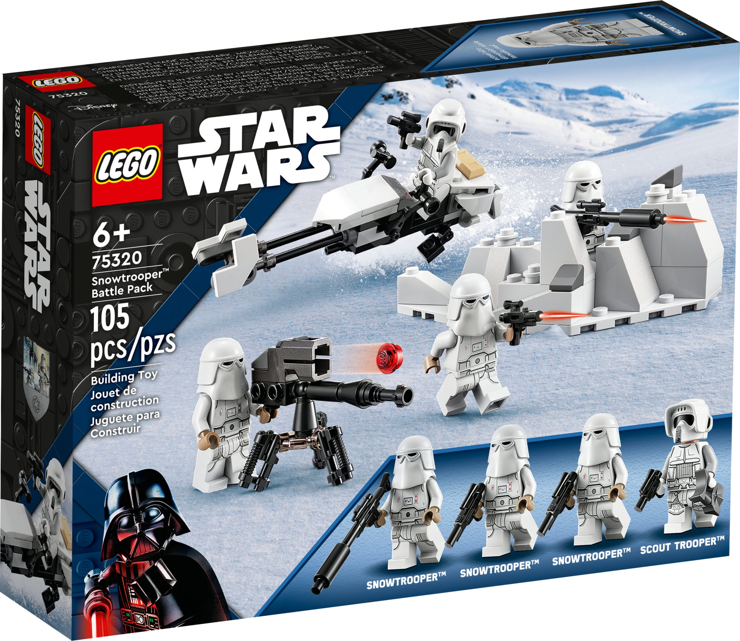 LEGO Star Wars Snowtrooper Battle Pack 75320 Building Toy for 6 Plus Year Old Kids, & Girls with 4 Star Wars Figures, Blasters and Speeder Bike - Walmart.com