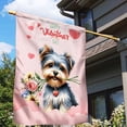 thumbnail image 3 of Happy Valentine's Day Yorkshire Terrier holding flowers House Flag 28x40in Double Sided Yorkie Dog Lover Gifts Outdoor Decor - 3005, 3 of 5