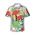 thumbnail image 2 of Camisas hawaianas para hombres y mujeres, dibujos animados de cohetes, monos, animales, estampado 3D, mangas cortas, camisetas divertidas y lindas para niños, camisetas Harajuku, 2 of 5