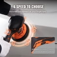 thumbnail image 5 of VEVOR Cordless Buffer Polisher, 6" 5200RPM Random Orbital Polisher for Cars, 6 Variable Speed Car Buffer Polisher Kit with 2pcs 2.0Ah Battery for Car Detailing, Polishing, Waxing, 5 of 10