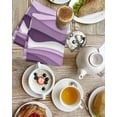 thumbnail image 4 of Purple Ombre Kitchen Dish Towels for Drying Dishes Set of 3, Modern Geometric Moire Abstract Art Waffle Weave Microfiber Hand Tea Bathroom Towels Quick Dry & Absorbent Towel 15.7x23.6, 4 of 7