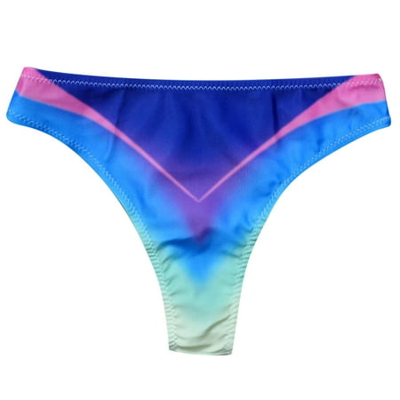UAYOTSE Women s Thong Bikini Bottom Brazilian String Sexy Swimsuit Bottoms Tie Side Bathing Suit Bottom S Dark Blue
