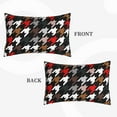 thumbnail image 4 of EasygdpHoundstooth Green Red Polyester Fiber Double-Sided Pillowcase,Super Soft,Comfortable And Luxurious Pillowcase,Not Easy To Break Or Deform- 14"X20", 4 of 9
