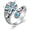 A01-Butterfly, variant on Turquoise Butterfly Adjustable Ring Sterling Silver Sunflower Thumb Rings Vintage Butterfly Spoon Jewelry Gifts for Women