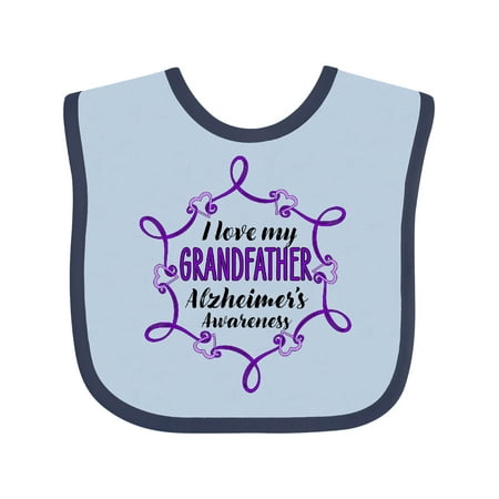 

Inktastic I Love My Grandfather Alzheimer s Awareness Gift Baby Boy or Baby Girl Bib