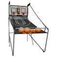 thumbnail image 2 of ZENY Electronic Double Shot Basketball Arcade Game Foldable 2-Player Hoop with 8 Game Options, LED Scoring & 4 Balls, Black, 2 of 7