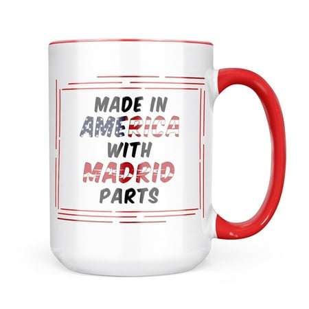 

Neonblond Made in America with Parts from Madrid Mug gift for Coffee Tea lovers