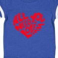 thumbnail image 4 of Inktastic All You Need is Love Red Heart Shape Boys or Girls Baby Bodysuit, 4 of 5