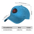 thumbnail image 4 of ZICANCN Graffiti Fleurs Rouges Casquette de Baseball Ajustable Femmes, Chapeaux pour Hommes Adulte Coton Denim Lavé Casquettes de Baseball Mode Bleu, 4 of 6