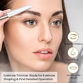 thumbnail image 4 of Dermaplaning Tool for Face Exfoliation, with 20 Replaceable Blades, Facial Shaver/Eyebrow Razor, Peach Fuzz Removal Eyebrow Shaper for Women, Easy to Use Dermaplaner Help Exfoliate and Smooth Skin, 4 of 7