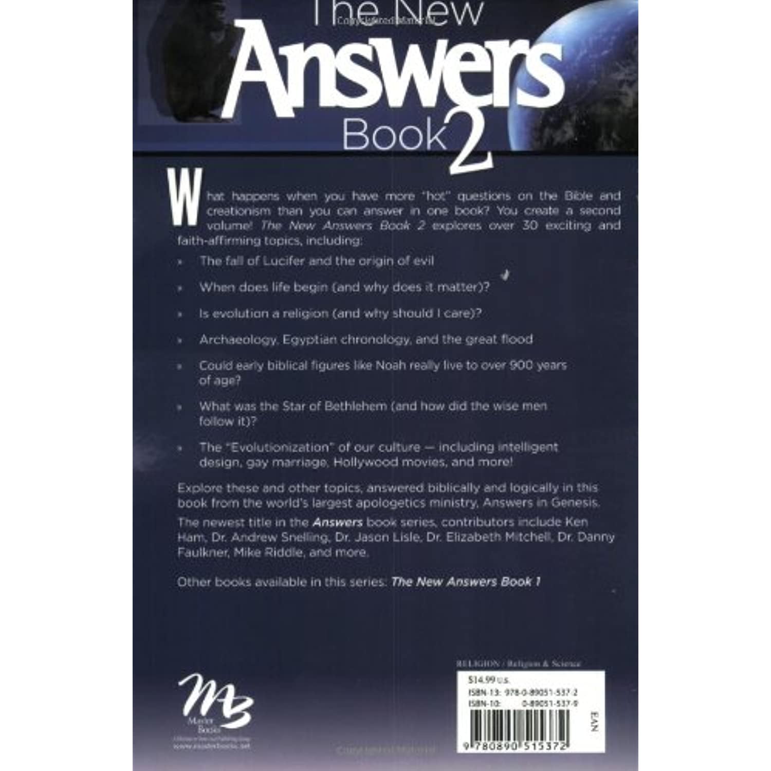New Answers (Master Books) The New Answers Book 2, (Paperback 