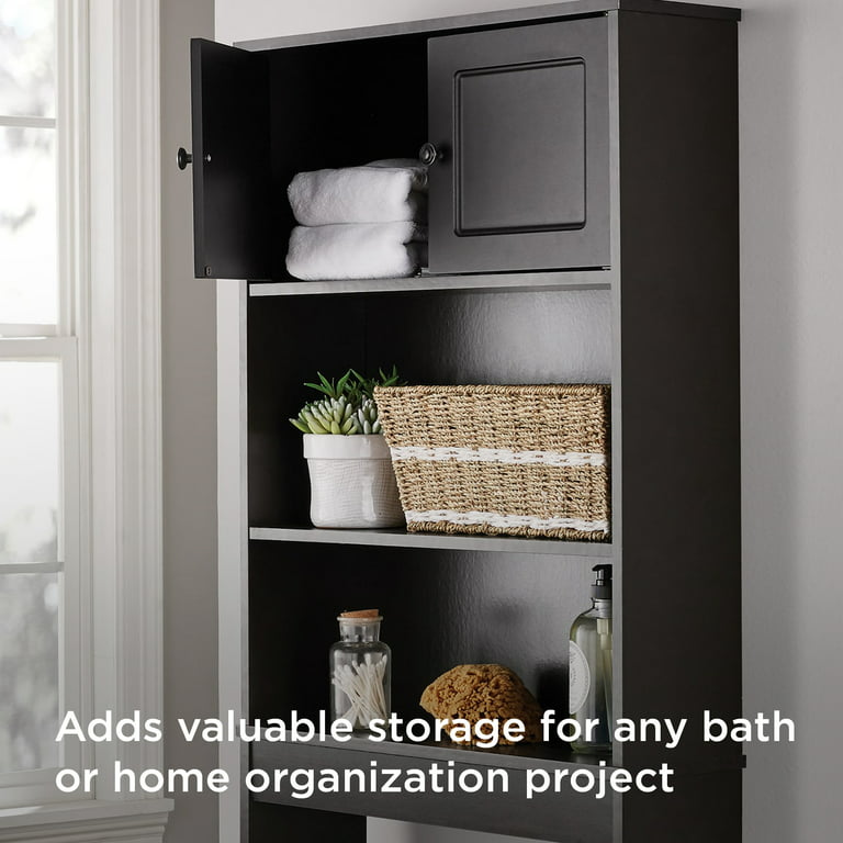Mainstays Bathroom Storage over the Toilet Space Saver with Three Fixed  Shelves, Espresso 