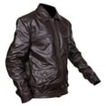 thumbnail image 3 of Men's The Luftwaffe German Air Force Brown Leather Jacket SouthBeachLeather, 3 of 9