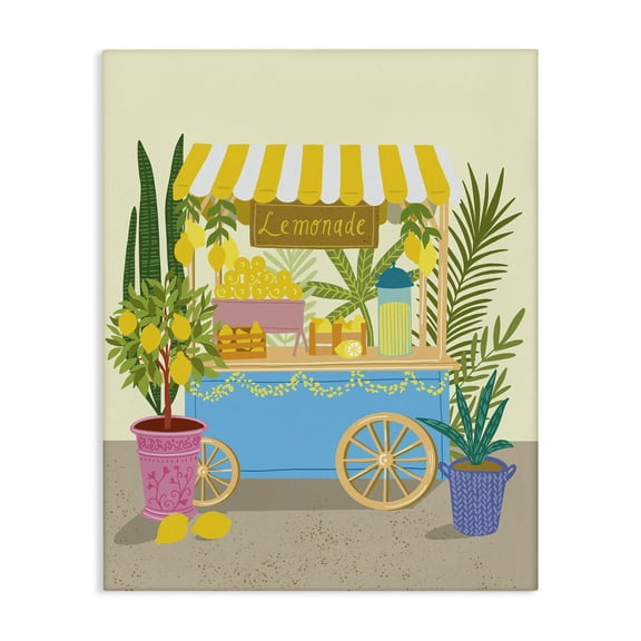 Stupell Industries Food Market Lemonade Stand Food & Beverage Painting Wrapped Canvas Art Print Wall Art, 16 x 20