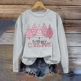 thumbnail image 2 of Penkiiy Christmas Tree Sweatshirts Women Pine Tree Print Shirts Nature Lover Gift Casual Tee Long Sleeve Xmas Pullover 2XL Gray, 2 of 5