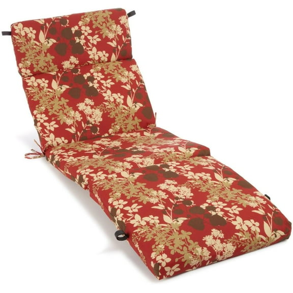 72-inch Outdoor Chasie Lounge Cushion - Montfleuri Sangria