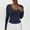 Blue, variant on Tee Shirts for Women Plus Size Long Sleeve Fall Winter Tops for Women Workout Layering Casual Skinny Plain Beige Shirts,M