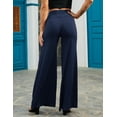 thumbnail image 3 of Doublju Women's Basic Comfy High Waist Wide Loose Leg Yoga Pajama Pants, 3 of 3