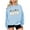 Blue#women's halloween outfit, variant on LMKIHUSA Ghost Sweatshirt Women Crew Neck Spooky Graphic Cute Sweater Happy Halloween Spooky Season Tops Long Sleeve Casual Fashion 2025 Pullover Gray,XXL
